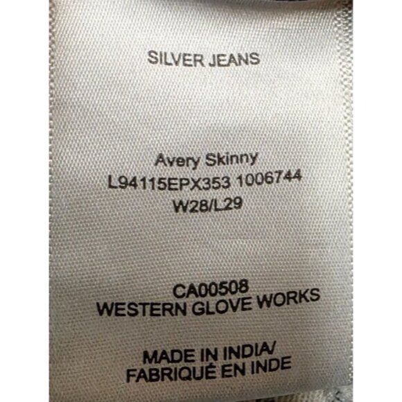 Silver Jeans Womens W28xL29 Stretch Avery Skinny Tapered Ankle Denim Jeans - Picture 14 of 15